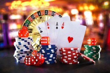 Live baccarat table with dealer and cards Live baccarat table with dealer and cards